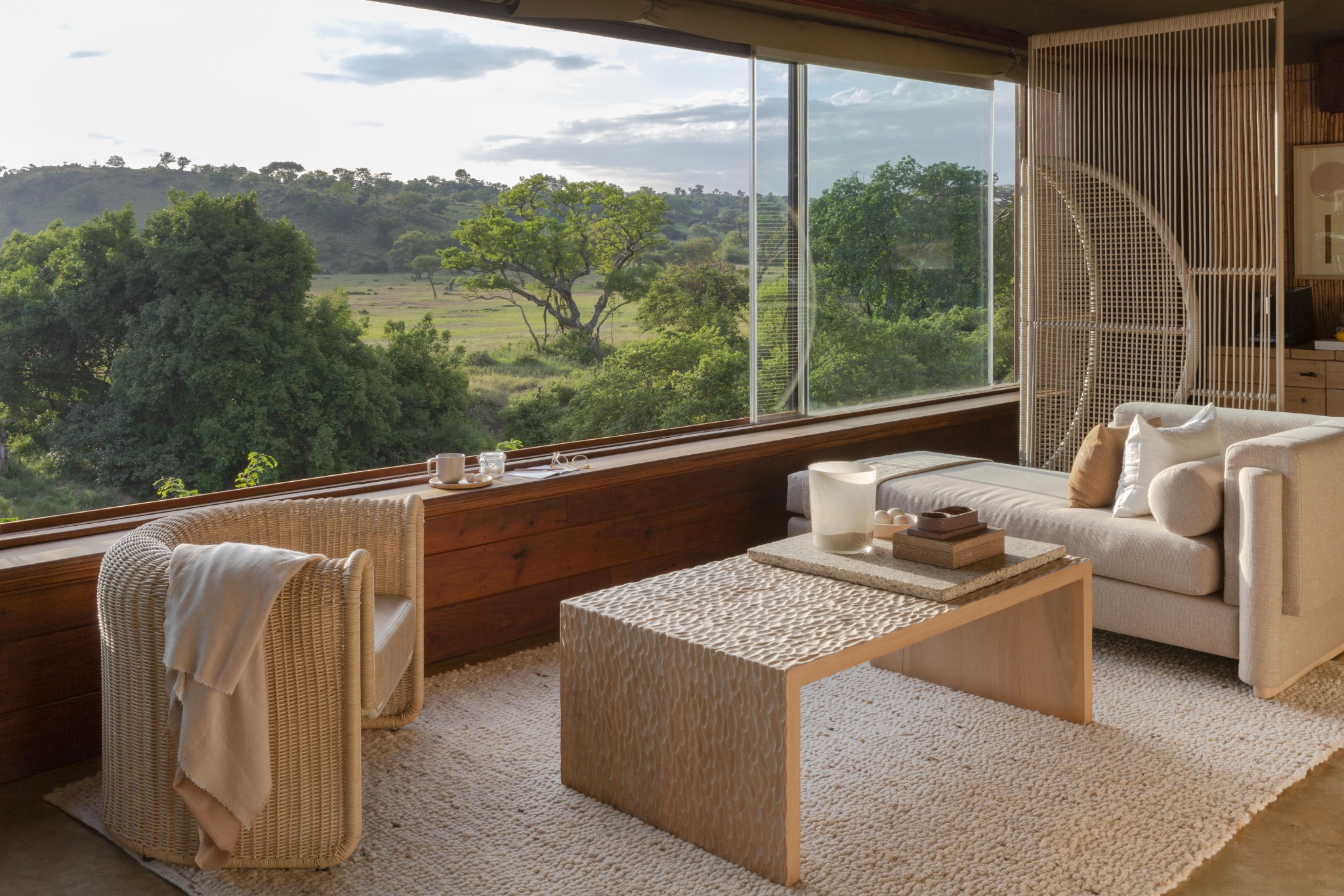 Singita Faru Faru Lodge suite lounge view